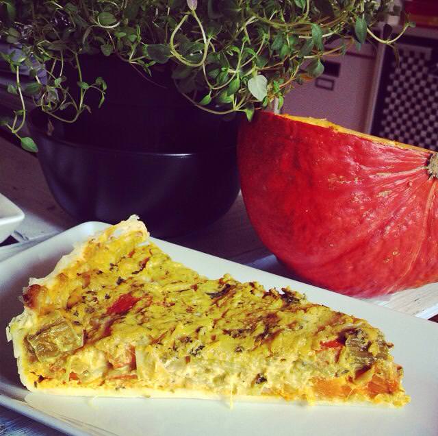 Kürbis-Lauch Quiche